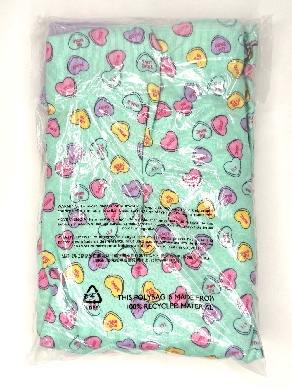 J.Crew Crewcuts Girls Candy Heart Pajama Set NWT Size 12 - Picture 4 of 4